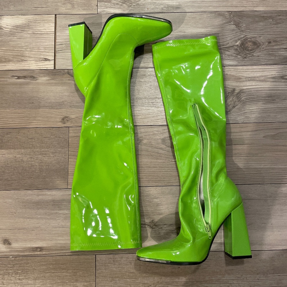 Public  desire patent knee boots Caryn